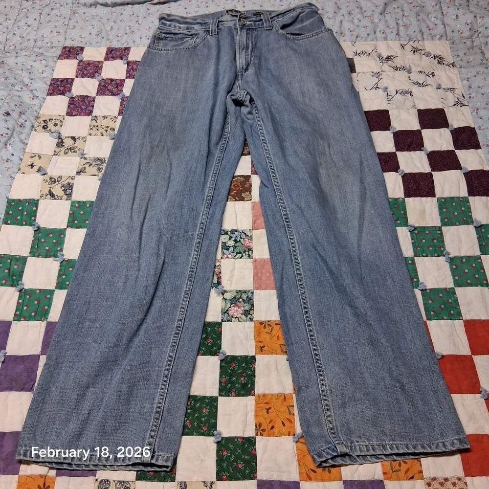 Y2K Levi 559 Relaxed Straight 32x32 Blue Stone Wash Jeans Mens‎
